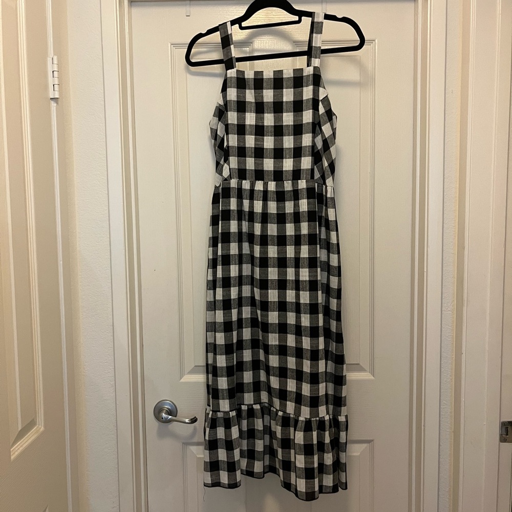 Pink Desert Gingham Midi Dress
